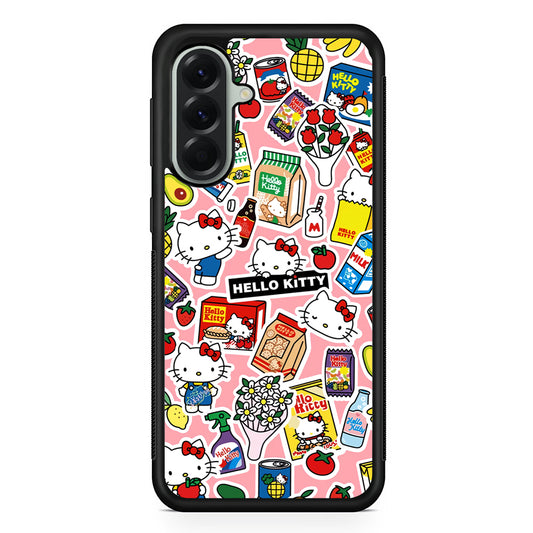 Hello Kitty Stickers Samsung Galaxy A56 Case | Samsung Galaxy A56 Protective Rubber Case