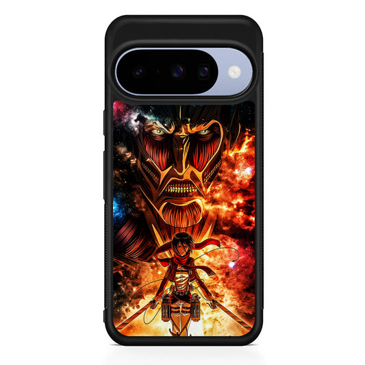 Attack on Titan Mikasa Art Google Pixel 10 Case | Google Pixel 10 Rubber Protective Case