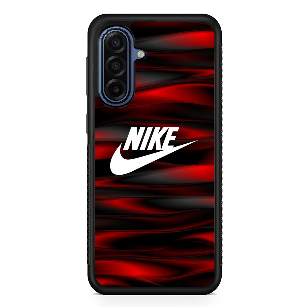 Nike Liquid Vabes Wave Red Samsung Galaxy A17 Case | Samsung Galaxy A17 Protective Rubber Case