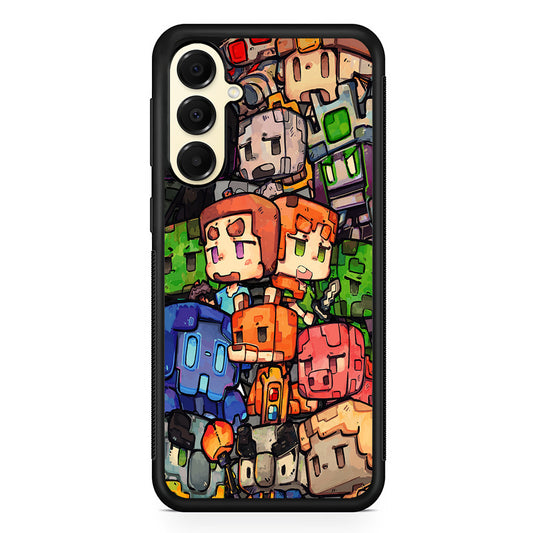 Minicraft Characters Drawing Samsung Galaxy A16 Case | Slim Rubber Samsung Galaxy A16 Case