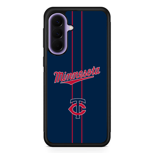 MLB Minnesota Twins Red Line Samsung Galaxy A57 Case | Slim Samsung Galaxy A57 Rubber Case