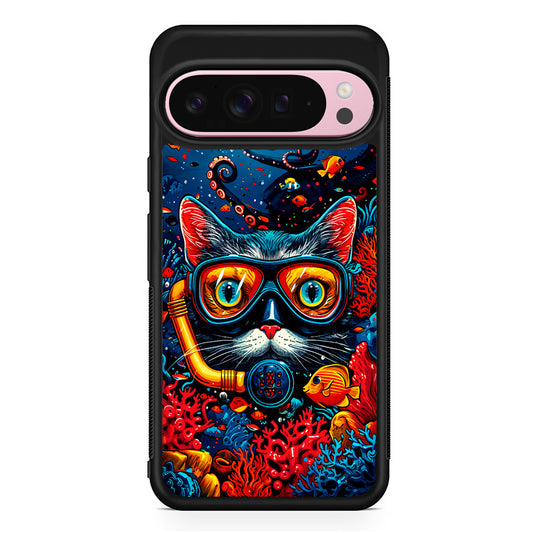 Kitty Cat Under The Sea Google Pixel 9 Pro XL Case | Protective Cover