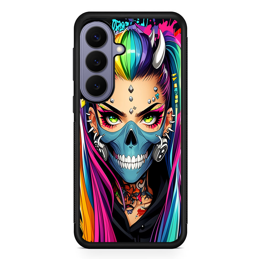 Tattooed Girl with Mask Samsung Galaxy S26 Case | Durable Rubber Case for Samsung Galaxy S26