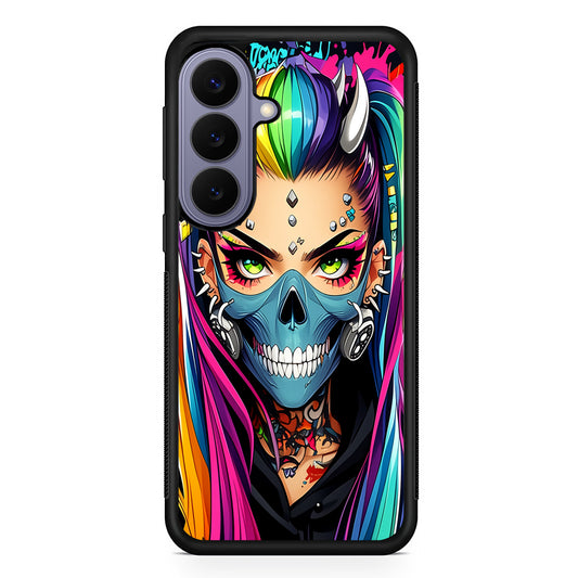 Tattooed Girl with Mask Samsung Galaxy S26 Case | Durable Rubber Case for Samsung Galaxy S26