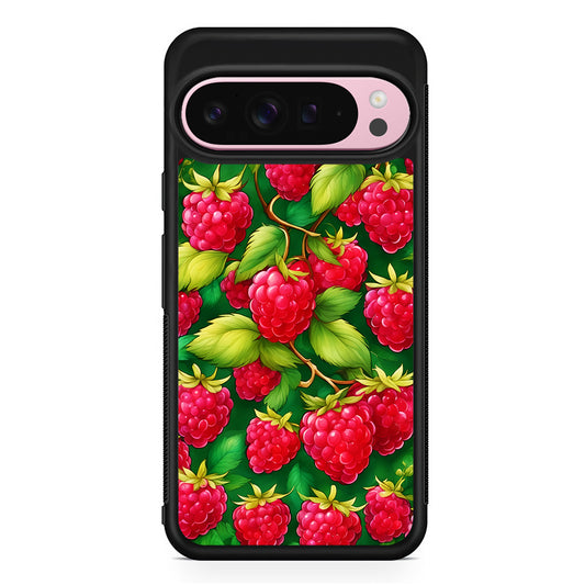 Raspberry Leaves and Berries Google Pixel 9 Pro XL Case | Protective Cover