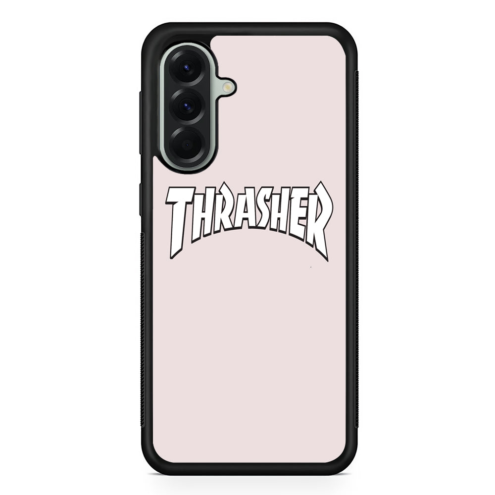 Thrasher Pearl White Logo Samsung Galaxy A56 Case | Durable Samsung Galaxy A56 Cover
