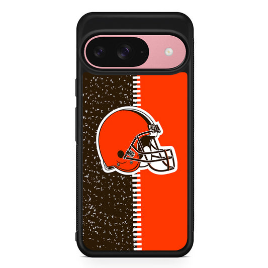 NFL Cleveland Browns Logo Google Pixel 9 Case | Google Pixel 9 Protective Rubber Case