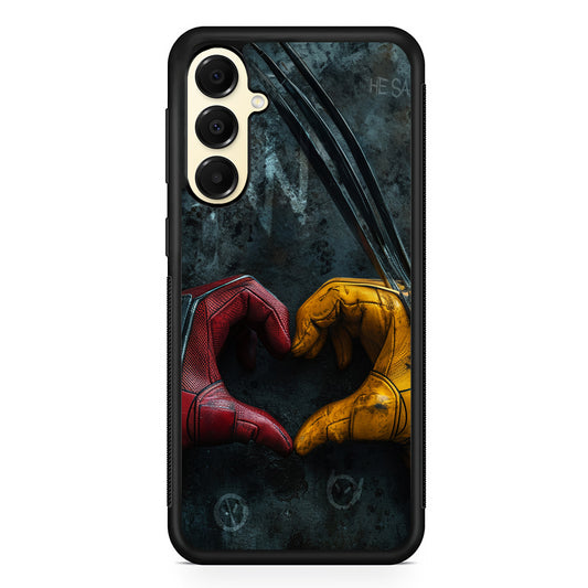 Deadpool and Wolverine Symbol of Love Samsung Galaxy A16 Case | Slim Rubber Samsung Galaxy A16 Case