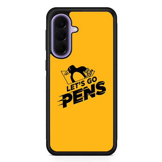 NHL Pittsburgh Penguins Let's Go Samsung Galaxy A57 Case | Slim Samsung Galaxy A57 Rubber Case