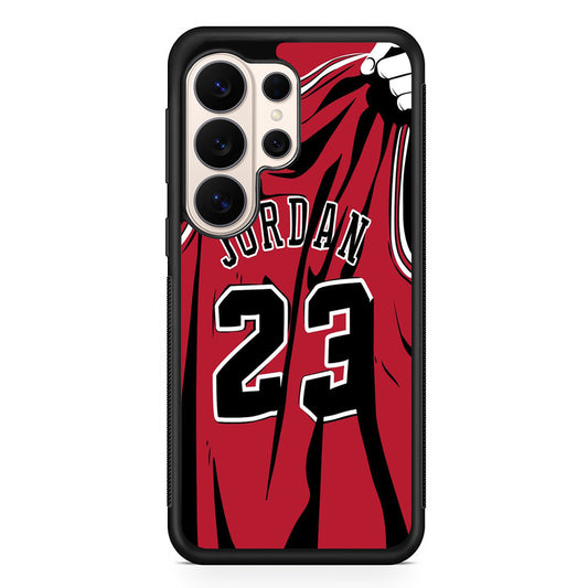 Jordan Red Basket Jersey Samsung Galaxy S26 Ultra Case | Durable Samsung Galaxy S26 Ultra Phone Case