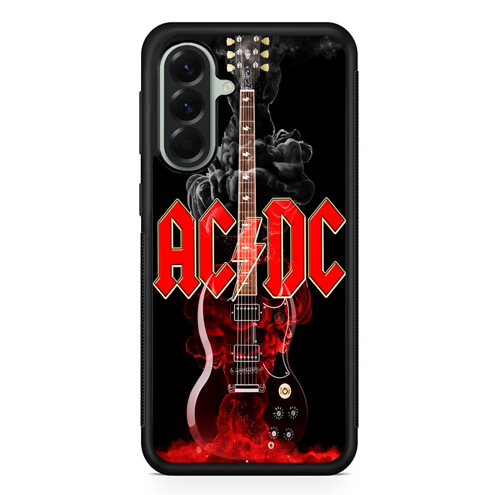 ACDC Rock Guitar Samsung Galaxy A56 Case | Samsung Galaxy A56 Protective Rubber Case
