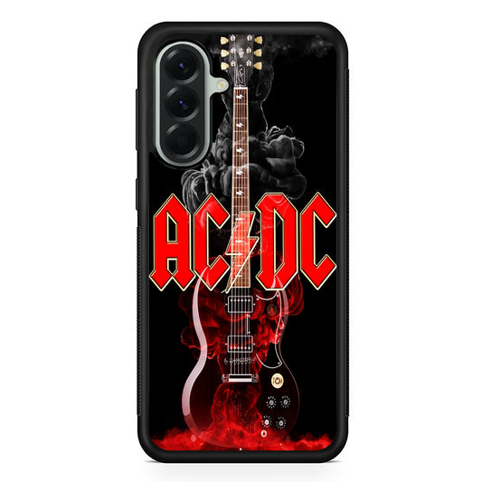 ACDC Rock Guitar Samsung Galaxy A56 Case | Samsung Galaxy A56 Protective Rubber Case