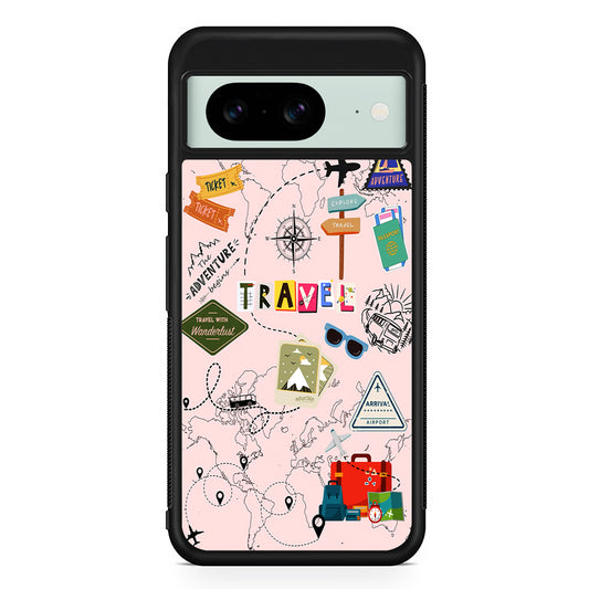 Travel and Adventure Tourism Google Pixel 8 Case | Durable Protective Cover for Google Pixel 8