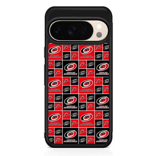 NHL Carolina Hurricanes Pattern Google Pixel 10 Pro XL Case | Slim Google Pixel 10 Pro XL Protective Case