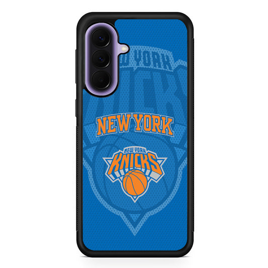 NBA New York Knicks Blue Patern Samsung Galaxy A57 Case | Slim Samsung Galaxy A57 Rubber Case