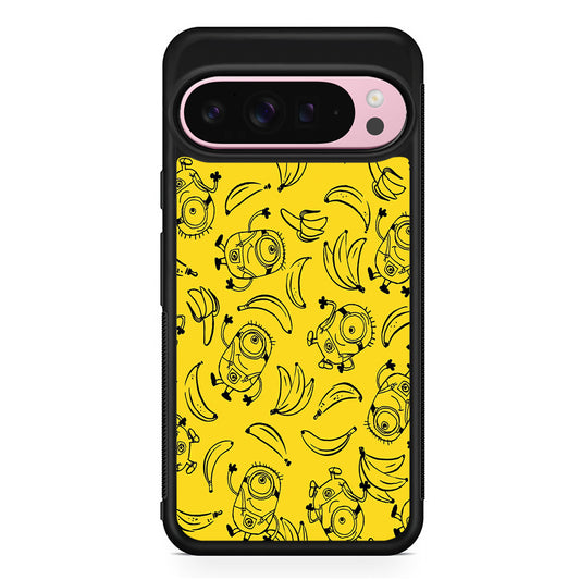 Minions and Banana Yellow Google Pixel 9 Pro XL Case | Protective Cover