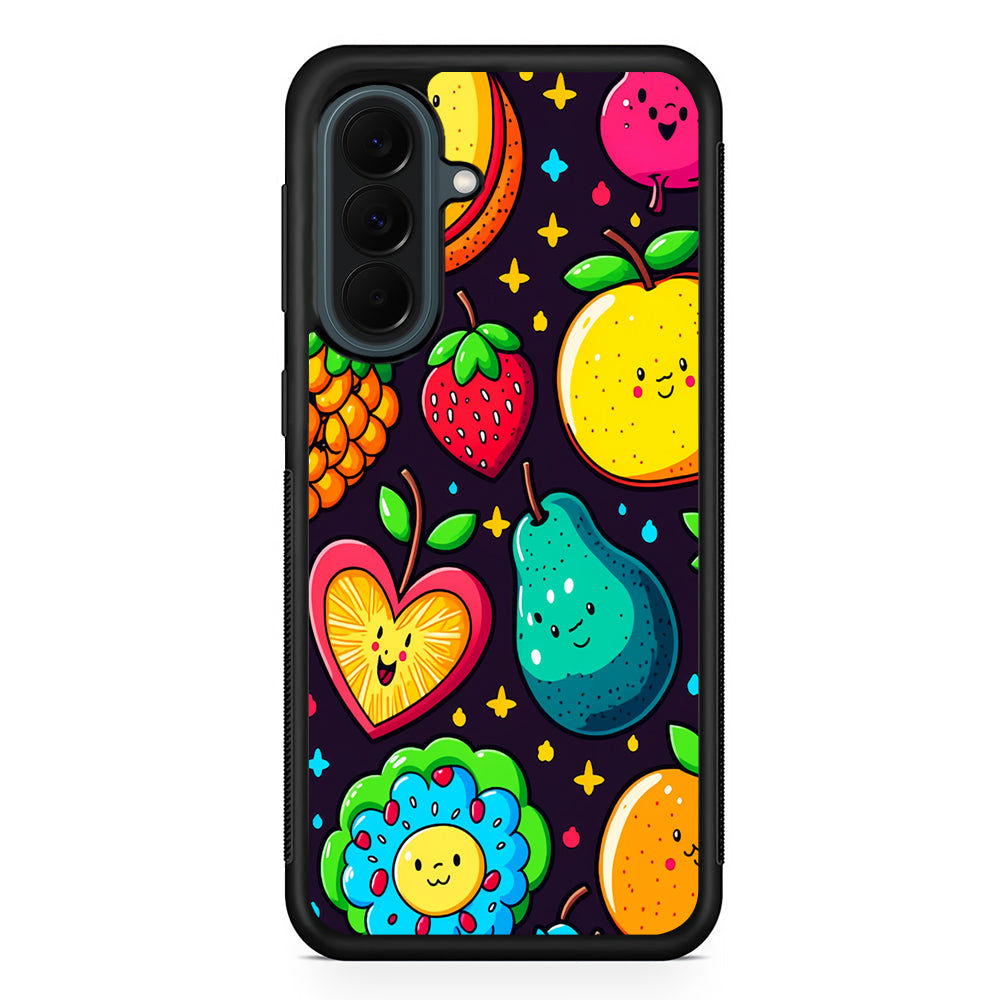 Cute Colorful Fruit Cartoon Samsung Galaxy A37 Case | Samsung Galaxy A37 Rubber Phone Case