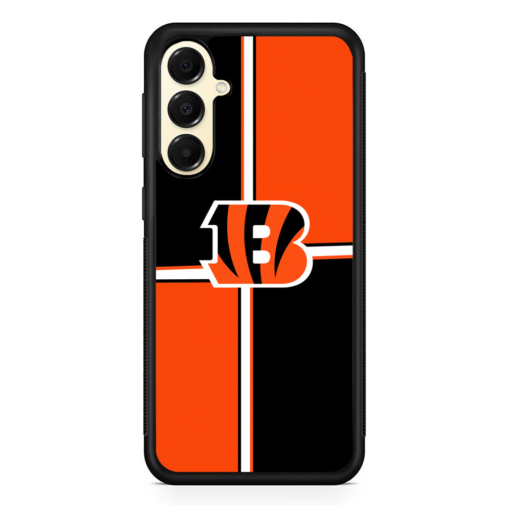 NFL Cincinnati Bengals Logo Samsung Galaxy A16 Case | Slim Rubber Samsung Galaxy A16 Case