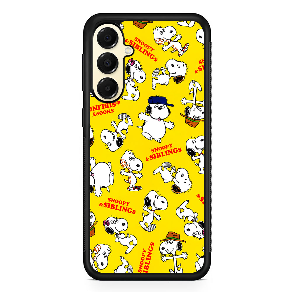 Snoopy and Siblings Dance Samsung Galaxy A16 Case | Slim Rubber Samsung Galaxy A16 Case