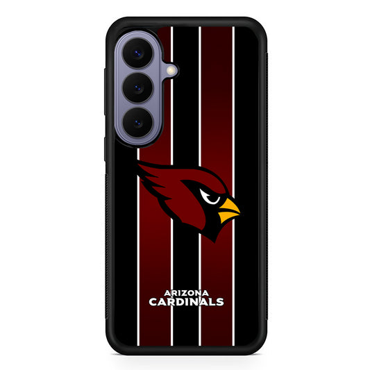 NFL Arizona Cardinals Strike Line Samsung Galaxy S26 Case | Durable Rubber Case for Samsung Galaxy S26