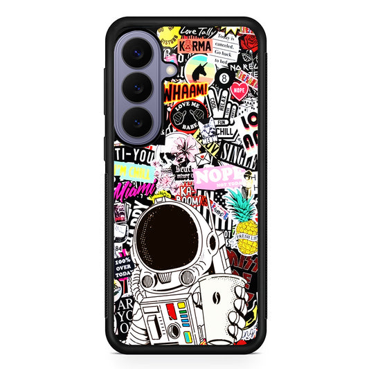 Astronauts Coffee Cheers Samsung Galaxy S26 Case | Durable Rubber Case for Samsung Galaxy S26
