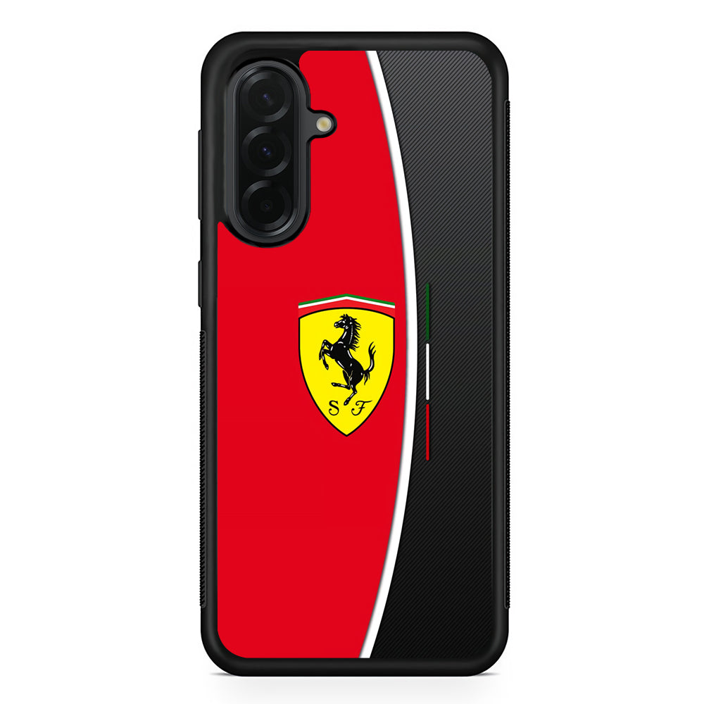 Ferrari Emblem Black Red Samsung Galaxy A36 Case | Slim Samsung Galaxy A36 Protective Case