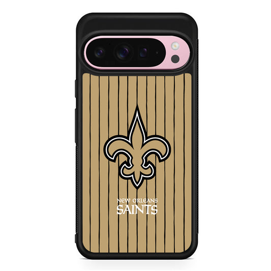 NFL New Orleans Saints Striped Google Pixel 9 Pro XL Case | Protective Cover