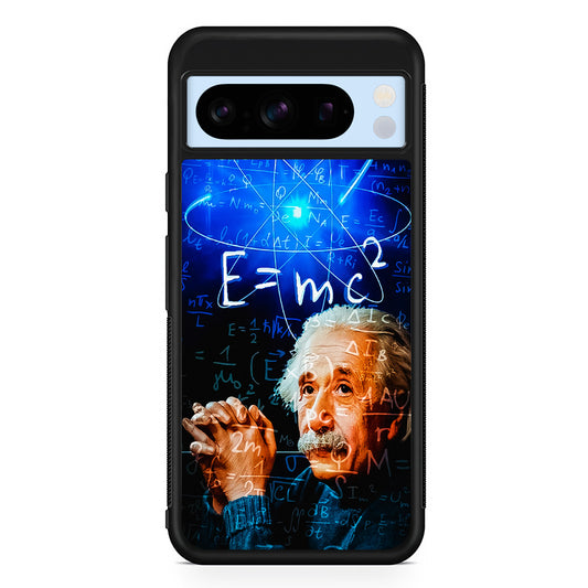 Albert Einstein Physical Formulas Google Pixel 8 Pro Case | Slim Rubber Case for Google Pixel 8 Pro