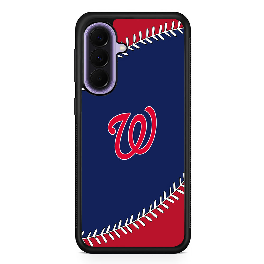 MLB Washington Nationals Logo Samsung Galaxy A57 Case | Slim Samsung Galaxy A57 Rubber Case