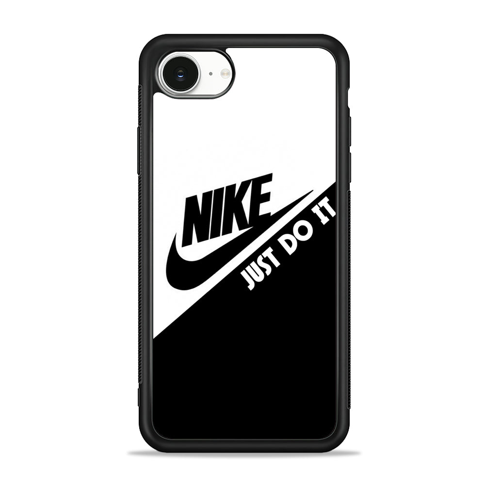 Nike White Black Combination iPhone 16e Case - Slim Silicone Case