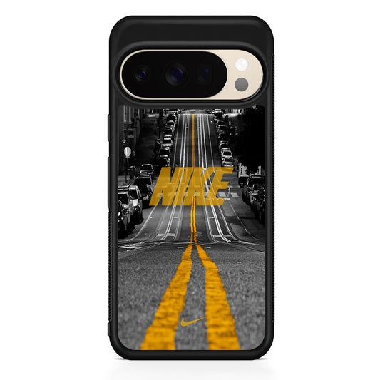 Nike Night Yellow Flames Google Pixel 10 Pro XL Case | Durable Google Pixel 10 Pro XL Cover