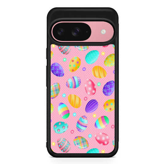 Cute Easter Pastel Eggs Google Pixel 9 Case | Google Pixel 9 Protective Rubber Case