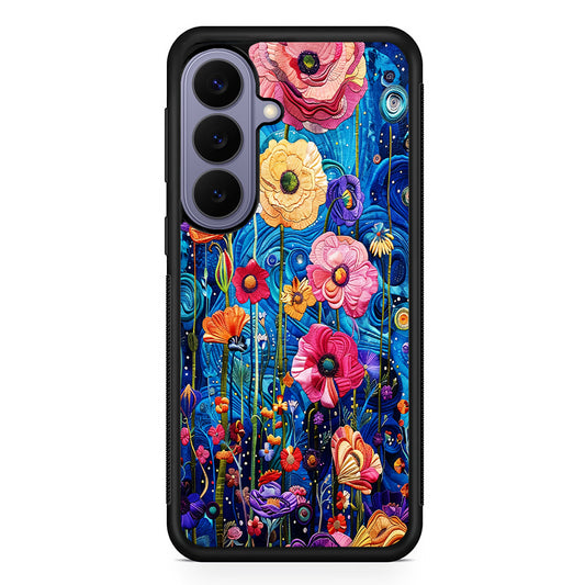 Painting of Flowers with a Blue Sky Samsung Galaxy S26 Case | Durable Rubber Case for Samsung Galaxy S26