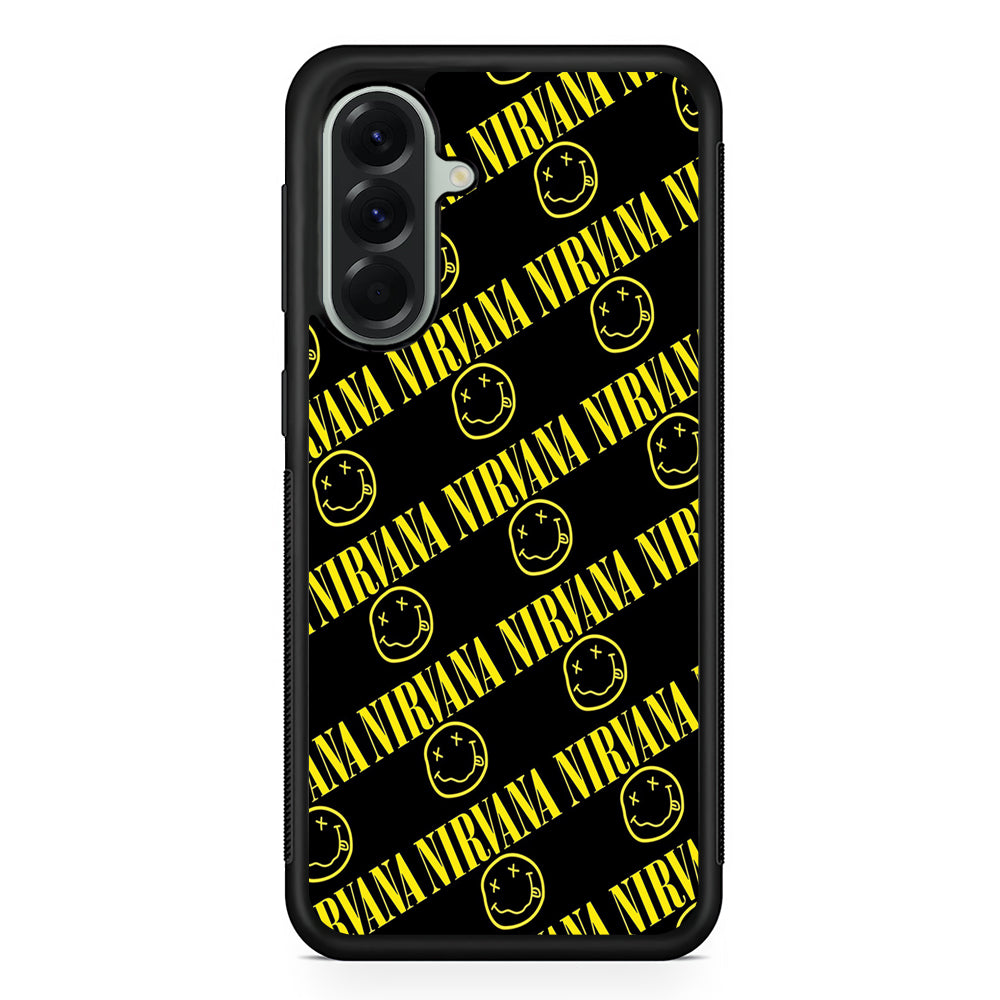 Nirvana Smiley Face Samsung Galaxy A56 Case | Samsung Galaxy A56 Protective Rubber Case