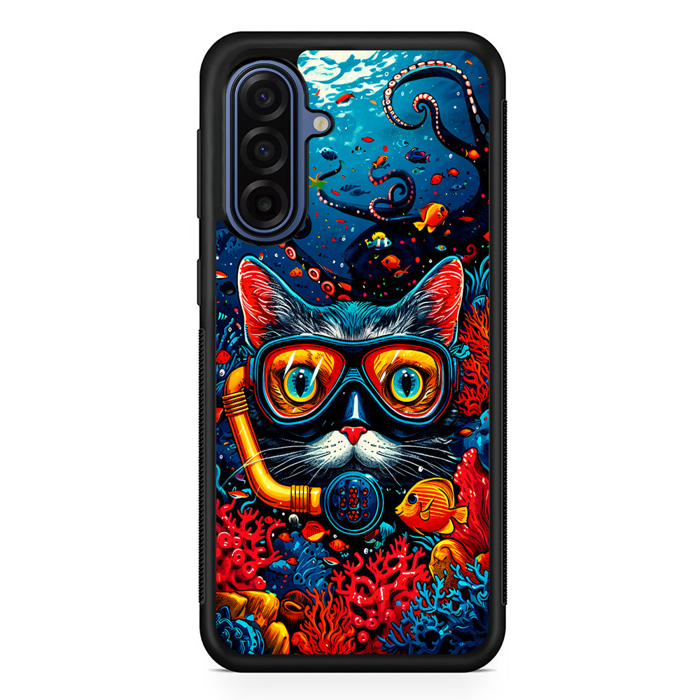 Kitty Cat Under The Sea Samsung Galaxy A17 Case | Slim Protective Phone Cover