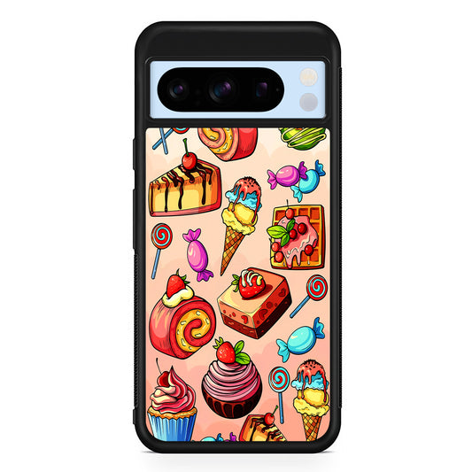 Delicious Colorful Sweets Collection Google Pixel 8 Pro Case | Slim Rubber Case for Google Pixel 8 Pro