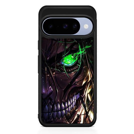 Attack on Titan Eren Face Google Pixel 10 Case | Google Pixel 10 Rubber Protective Case