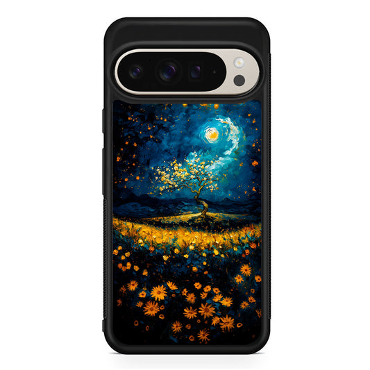 Starry Night Blossoms Painting Google Pixel 9 Pro Case | Slim Protective Cover
