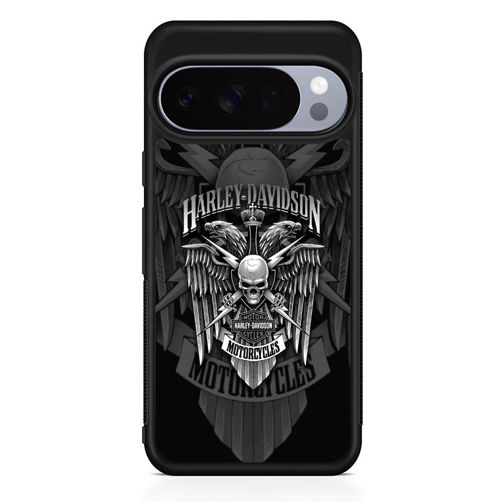 Harley Davidson Silver Pinion Google Pixel 10 Pro Case | Protective Google Pixel 10 Pro Cover