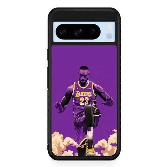 Lebron James Purple Background Google Pixel 8 Pro Case | Slim Rubber Case for Google Pixel 8 Pro