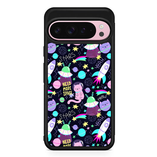 Astronauts Rockets Cat Google Pixel 9 Pro XL Case | Protective Cover