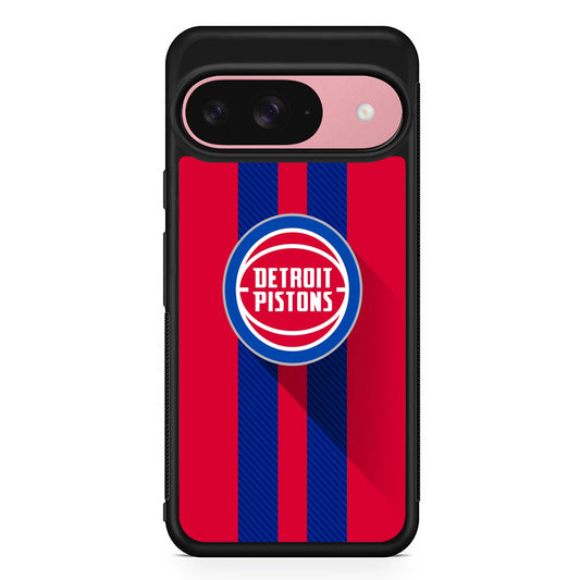 NBA Detroit Pistons Victory Ball Google Pixel 9 Case | Google Pixel 9 Protective Rubber Case