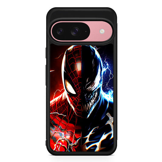 Venom X Spiderman Character Google Pixel 9 Case | Google Pixel 9 Protective Rubber Case