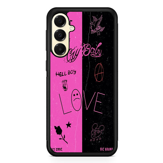 Lil Peep Pink and Black Samsung Galaxy A16 Case | Slim Rubber Samsung Galaxy A16 Case