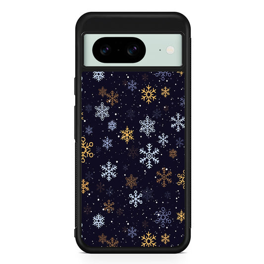 Dark Blue Yellow Winter Google Pixel 8 Case | Durable Protective Cover for Google Pixel 8