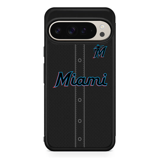 MLB Miami Marlins Jersey Google Pixel 9 Pro Case | Slim Protective Cover