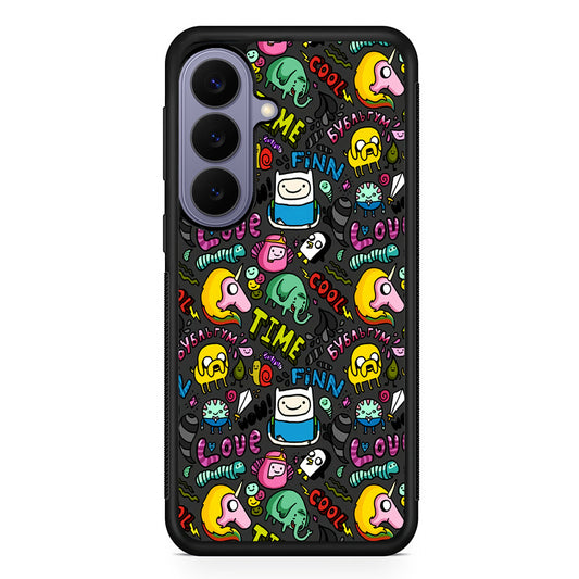 Adventure Time Pattern Samsung Galaxy S26 Case | Durable Rubber Case for Samsung Galaxy S26