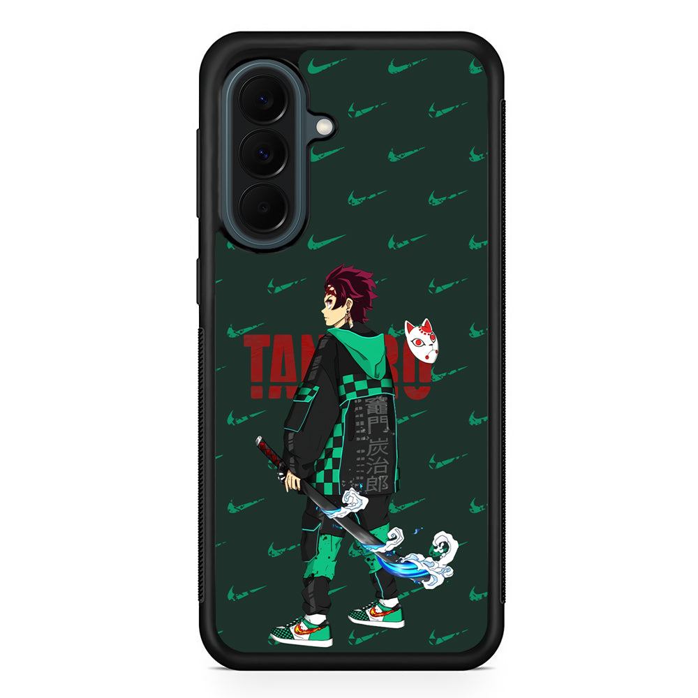 Nike on Tanjiro Suit Samsung Galaxy A37 Case | Samsung Galaxy A37 Rubber Phone Case