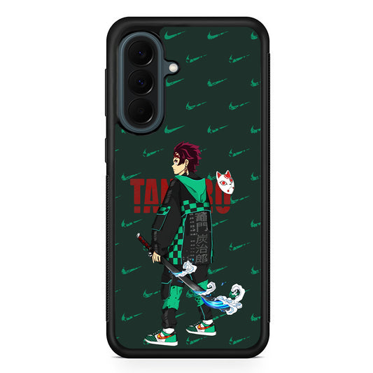 Nike on Tanjiro Suit Samsung Galaxy A37 Case | Samsung Galaxy A37 Rubber Phone Case