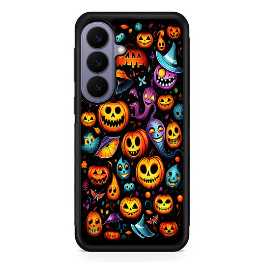 Halloween Pumpkins and Ghosts Samsung Galaxy S26 Case | Durable Rubber Case for Samsung Galaxy S26